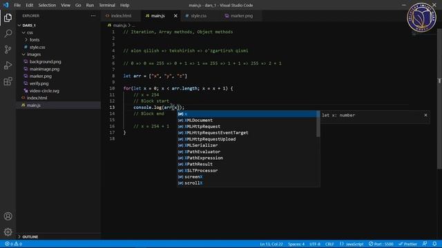 Frontend. 25-dars. Array, iterator va object metodlari смотреть онлайн