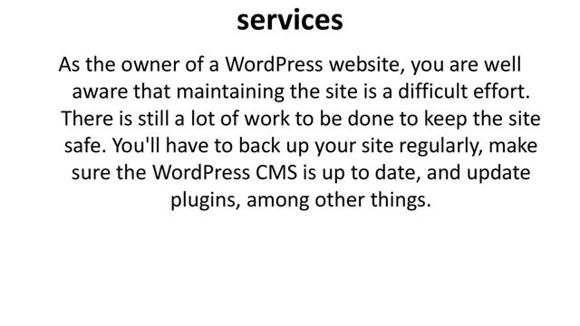 WordPress Management Services and WordPress Maintenance Services смотреть онлайн
