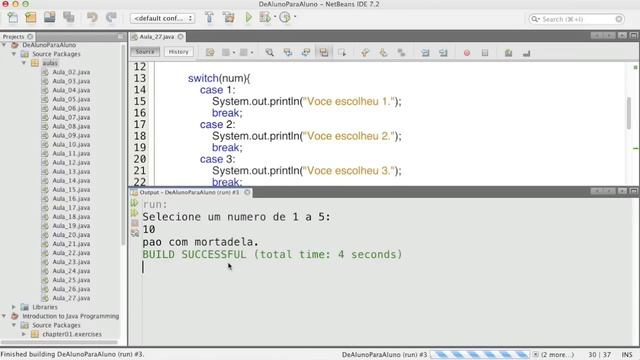 Programar em Java - SWITCH - Aula 27 смотреть онлайн