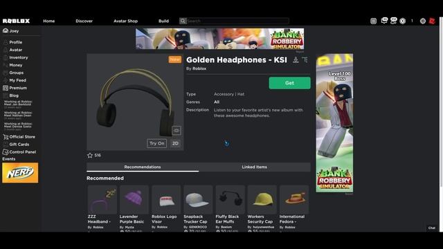 How to Get! AOTP Hat and Golden Headphones KSI | Roblox Free Accessories смотреть онлайн