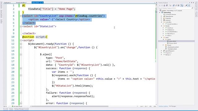 ASP.NET CORE Tutorial For Beginners 104: Cascading SelectList | Country State Example смотреть онлайн