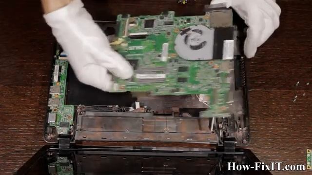 Asus Eee PC 1215 Disassembly, Fan Cleaning, and Thermal Paste Replacement Guide смотреть онлайн