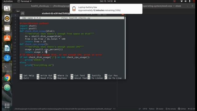 Working With Python Scripts Quiklab Assignment-Google IT Automation course смотреть онлайн