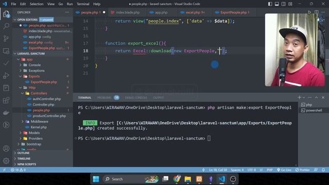 CARA EXPORT EXCEL DI LARAVEL | LARAVEL EXPORT EXCEL смотреть онлайн