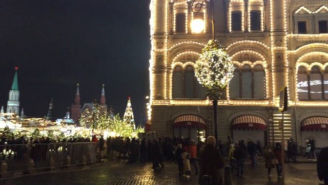 Москва новогодняя. Ярмарка на Красной площади. смотреть онлайн
