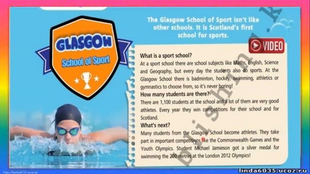 Excel 5. Module 8. Theme: "Glasgow - School of Sport" смотреть онлайн