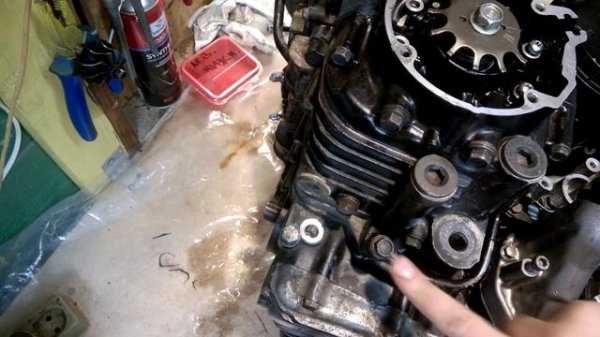 honda cb750 сборка двигателя