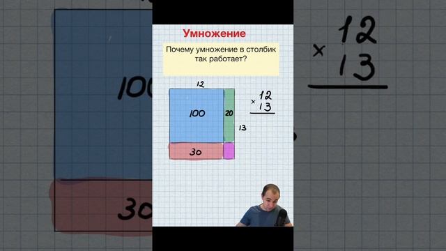 Почему работает умножение в столбик? #математика #умножение #счет #геометрия #столбик #площадь смотреть онлайн
