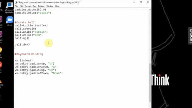 Python Turtle Graphics Tutorial - Pong Game, 2/3 : Paddle and Ball Movement смотреть онлайн