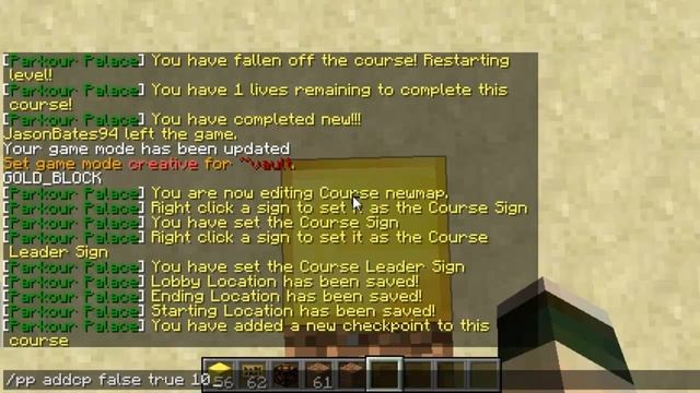 Minecraft Bukkit Plugin - Parkour Palace - Timers, effects and more! смотреть онлайн