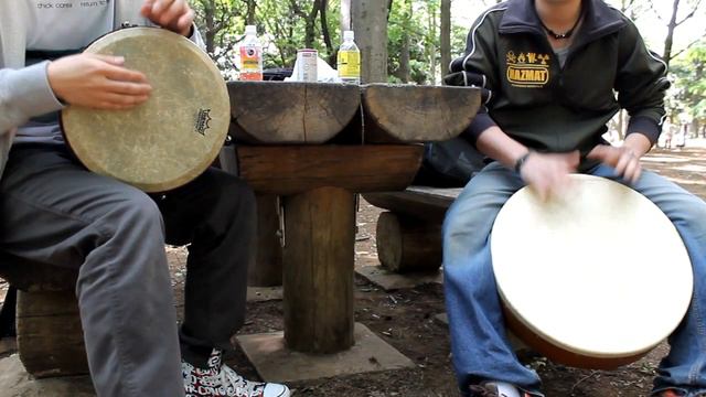 Djembe（as dohola） and Frame drum jam session! смотреть онлайн