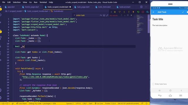 15. Flutter + PHP: Todo App - Adding tasks from the task page смотреть онлайн