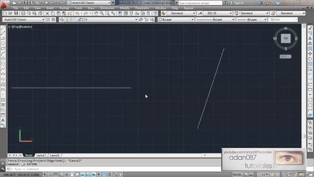 Autocad extender una linea смотреть онлайн