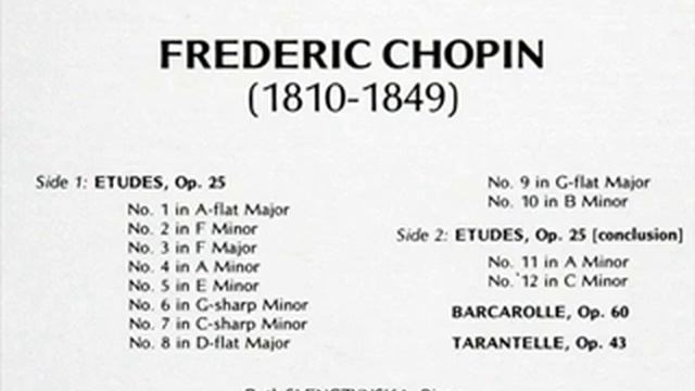 Chopin / Ruth Slenczynska, 1971: Etude, Op. 25 No. 2 in F minor смотреть онлайн