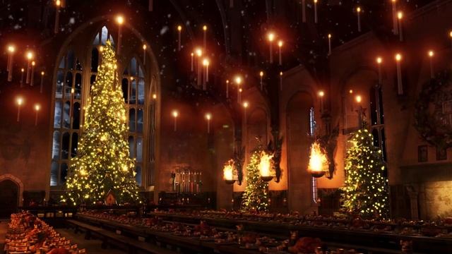 Harry Potter - Christmas at Hogwarts - MUSIC & AMBIENCE (1 HOUR) смотреть онлайн