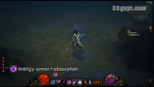 Diablo3-Чародей-умение-Энергетическая броня+Абсорбция смотреть онлайн