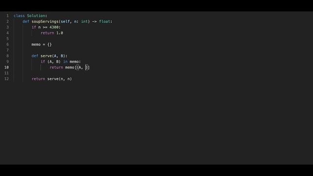 Soup Servings - LeetCode #808 | Python, JavaScript, Java and C++ смотреть онлайн