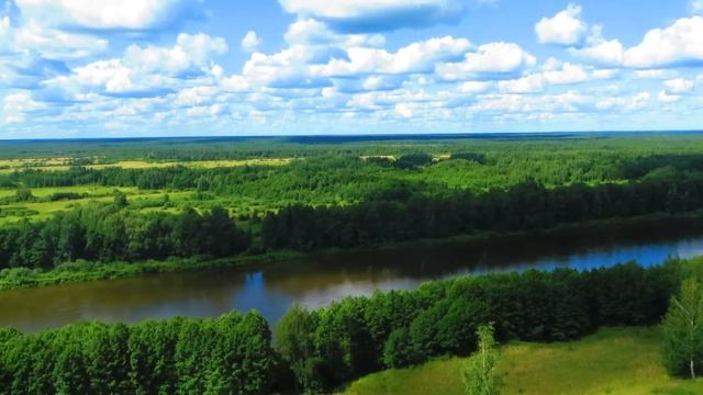 Гороховец (Владимирская область) - Лысая гора. Летний вид с горы на Клязьму. смотреть онлайн