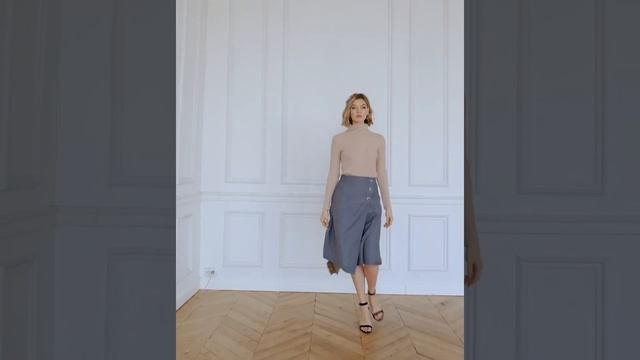 Бадлон бежевый и Юбка с запахом Графит_MoZaika смотреть онлайн