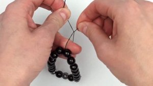 Мастер - класс "Собираем мужской браслет с бусинами гагата люкс фурнитурой"