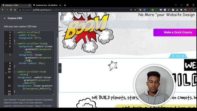 ? Elementor Custom ScrollBar | WordPress Custom Scroll Bar ?| Custom Progress Bar | Ayushman Jena смотреть онлайн