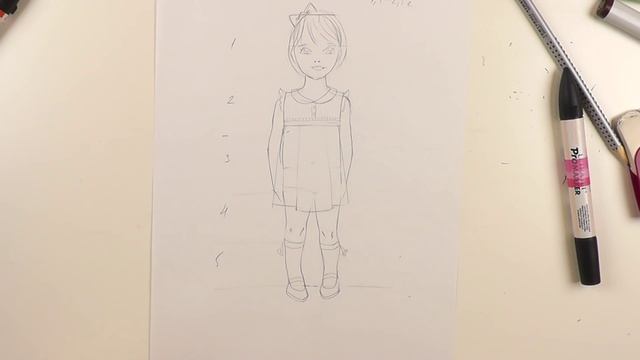 Fashion скетчинг: построение детской фигуры. смотреть онлайн