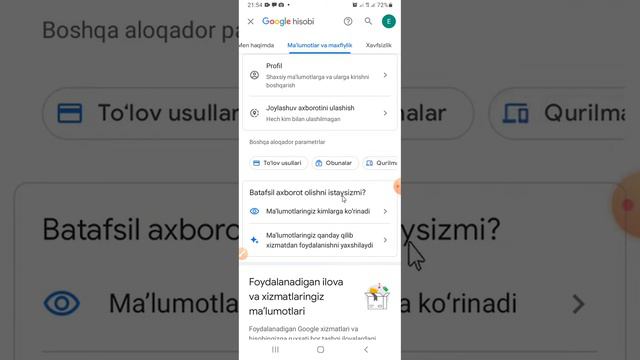 Google akkauntimizdan chiqish-Boshqa telefonda qolib ketgan
