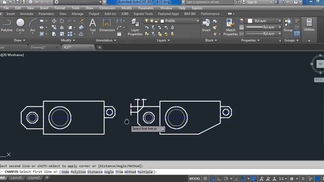 คำสั่งพื้นฐานใน AutoCAD 6 ( รับสอนAutoCAD) смотреть онлайн