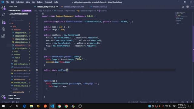 Angular 8 / Firebase / RxJs #5 ( Creating the Post and Uploading The File ) смотреть онлайн