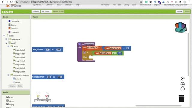 Part - 3 | How to Make a Fruit ninja game in MIT App Inventor 2 смотреть онлайн