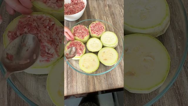 КАБАЧОК С ФАРШЕМ И ПОМИДОРАМИ 🌸 ПП - СОЧНО И ОЧЕНЬ ВКУСНО 👍 #shorts