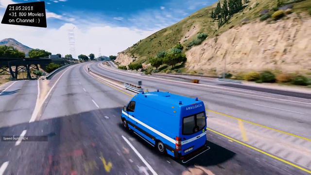 Portuguese Air Force Ambulance Test Drive GTA V _REVIEW смотреть онлайн