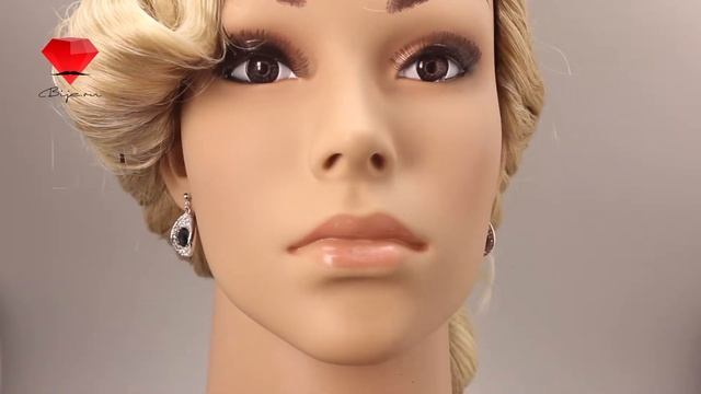 Bije.ru: Серьги с родиевым покрытием и синими кристаллами Swarovski Elena (Элена) смотреть онлайн