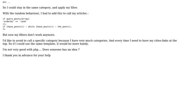 Wordpress: Random post order and taxonomy filter смотреть онлайн