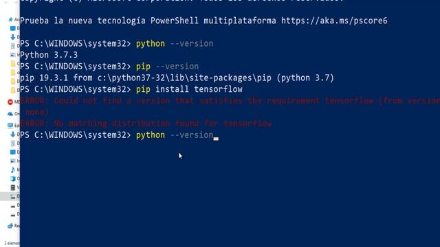 1. Instalar TensorFlow para python 3 || ERROR: No matching distribution found for tensorflow смотреть онлайн