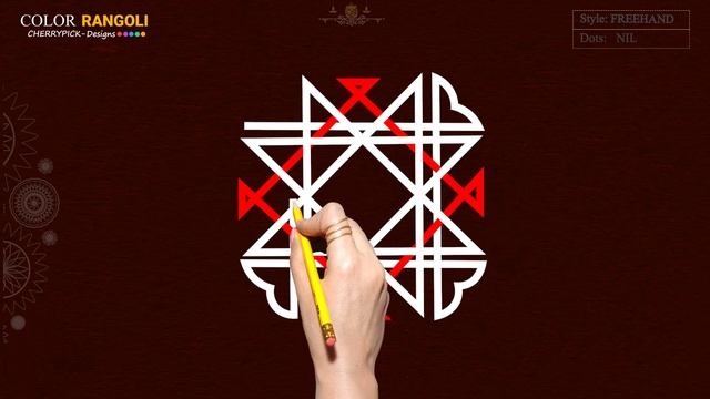 Friday Pooja Room Kolam | Melika Muggu | Cherrypick-Designs | Color Rangoli смотреть онлайн