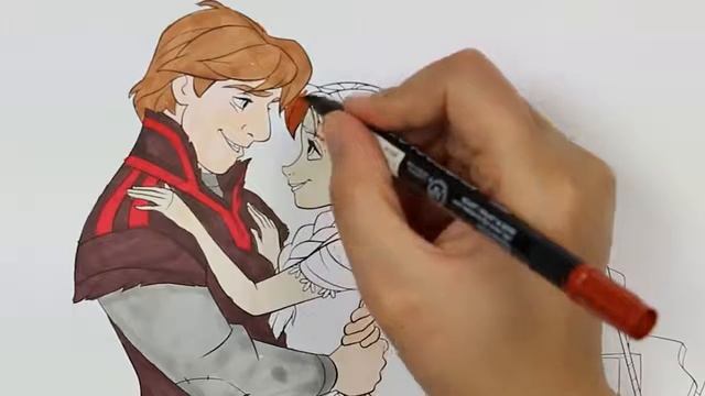 Принцесса Анна Замороженная | Маленькие руки раскраски для детей смотреть онлайн