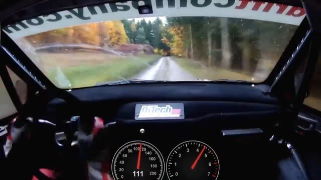 Ралли, по лесу на скорости 200км, вид изнутри Rally top speed смотреть онлайн