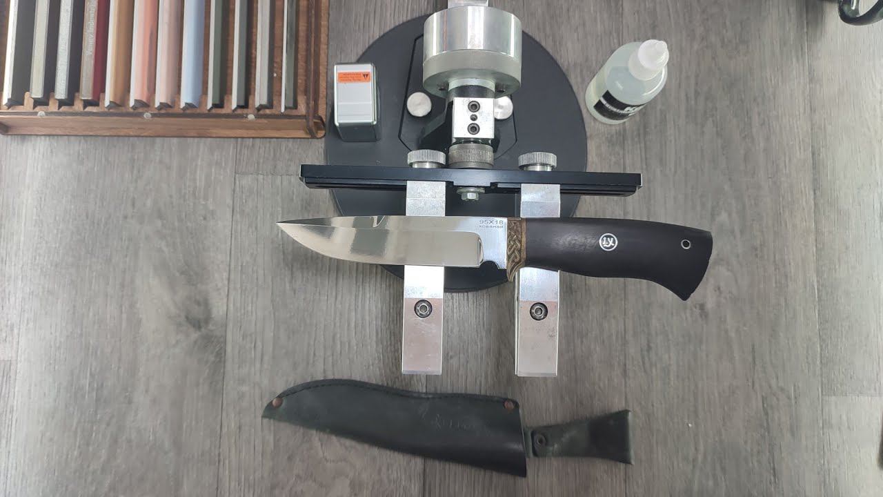 Заточка ножа Lema X, сталь 95х18, Венёвские алмазы смотреть онлайн