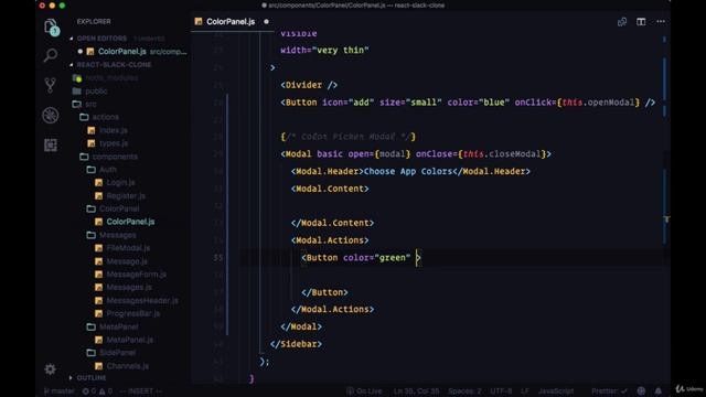 Color Picker to Change App Colors - Add Color Picker Modal to Color Panel смотреть онлайн