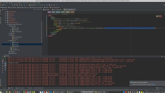Odoo ERP 13 - Integración WhatsApp via API REST | Python смотреть онлайн