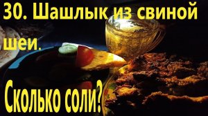30. Шашлык из свинины. Сколько соли?