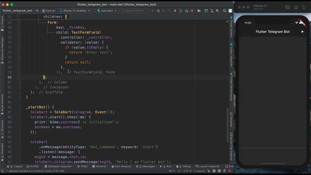 Telegram bot in your pocket, on Flutter! Speed code cross-platform application. смотреть онлайн