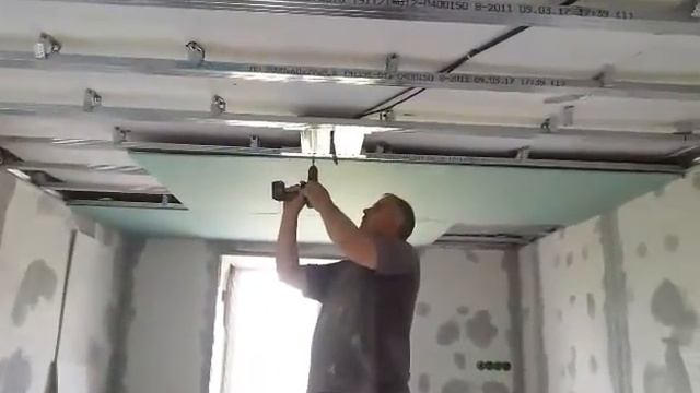 Отделка потолка гипсокартоном смотреть онлайн