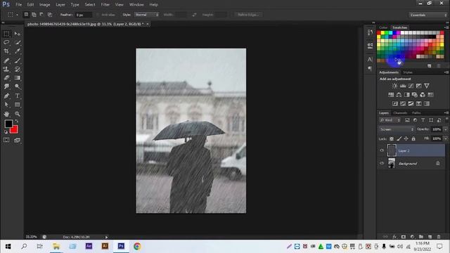How to create Rain Effect in Adobe Photoshop | UY Lab смотреть онлайн