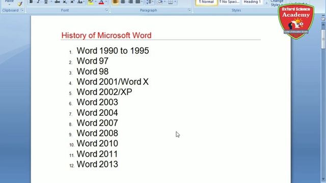 Ms Word office full Course Lecture No. 1 Oxford Science Academy смотреть онлайн