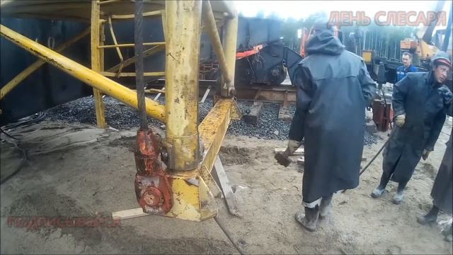 Башенный кран КБ-503 МОНТАЖ.часть четвёртая. installation of a tower crane. № #48.04 смотреть онлайн