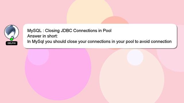 MySQL : Closing JDBC Connections in Pool смотреть онлайн
