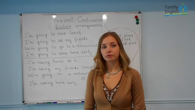 Present Continuous (future arrangements) смотреть онлайн