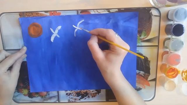 рисование "Журавли" смотреть онлайн